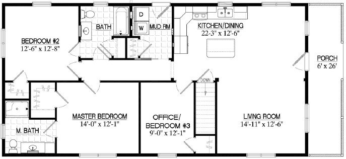 26SR406 certified home floor plans